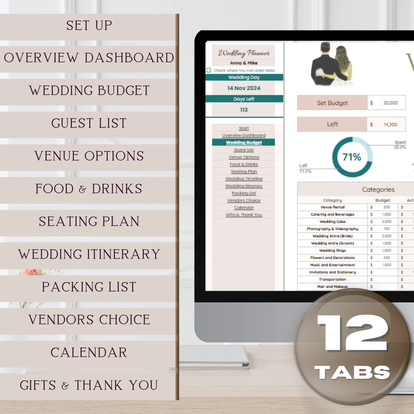 #1 All-in-One Wedding Budget Planner