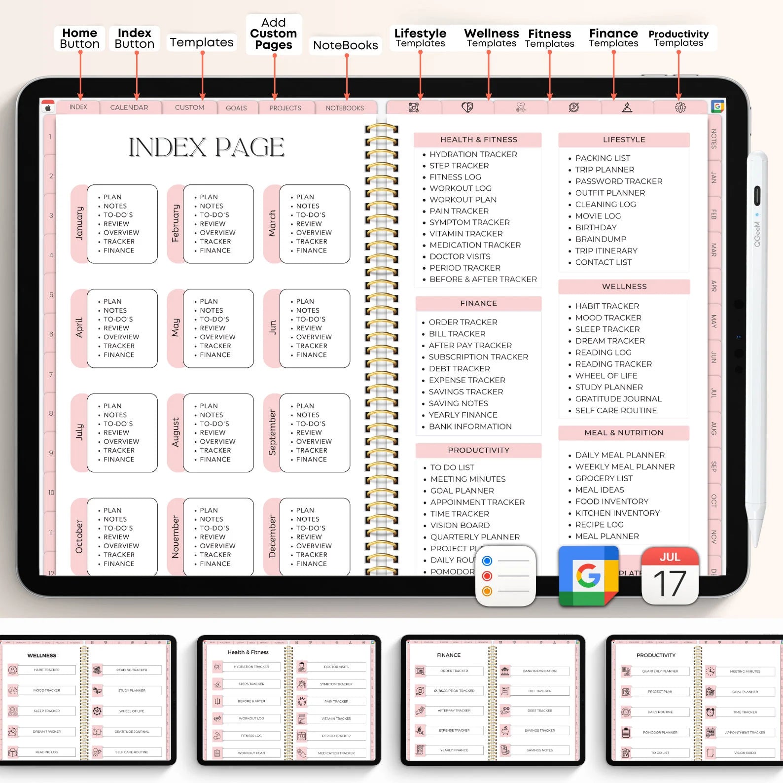 All - In - One Digital Planner Pro + Lifetime Updates - DigiStore X